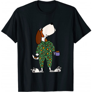 Fun Basset Hound In Polka Dot Pajamas T-Shirt