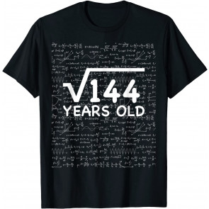 Funny 12th Birthday 12 Years Old Square Root Math Pun Gift T-Shirt