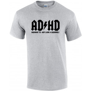 Funny ADHD Rock N Roll Logo T-Shirt