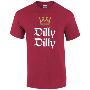 Funny Beer Drinking Dilly Dilly King Crown Outline T-Shirt