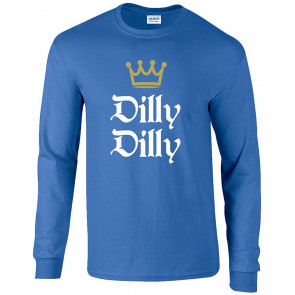 Funny Beer Drinking Dilly Dilly King Crown Outline T-Shirt