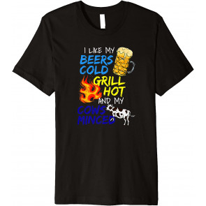Funny Beer Lover Grillmaster Meat Grilling BBQ Minced Beef T-Shirt