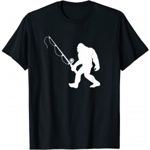 Funny Bigfoot Fishing Gift T-Shirt
