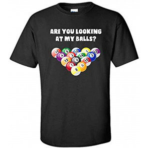 Funny Billiards Looking At My Balls Men's T-Shirt