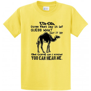 Funny Camel What Day Is It? Hump Day! Novelty Men's T-Shirt