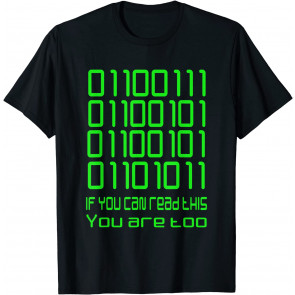 Funny Coding Binary Programming Jokes Geek Green Binary Code T-Shirt