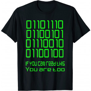Funny Coding IT Programming Jokes Nerd Green Binary Code T-Shirt