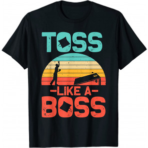 Funny Cornhole Gift Men Women Cool Cornhole Toss Like A Boss T-Shirt