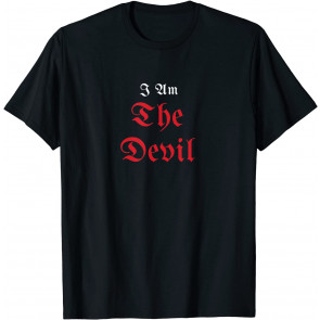 Funny Costume Halloween I Am The Devil Lazy Easy Last Minute T-Shirt