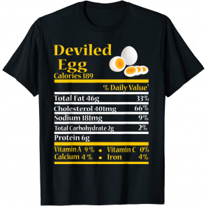 Funny Deviled Egg Nutrition Fact Gift Thanksgiving Christmas T-Shirt