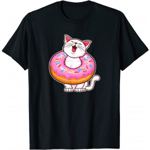 Funny Doughnut Cat Donut Lover Cute Cat In A Donut T-Shirt