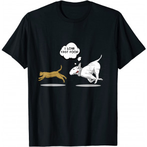 Funny Fast Food Dog Chasing Cat T-Shirt