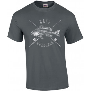 Funny Fishing Parody Bass Murderer Graphic T-Shirt