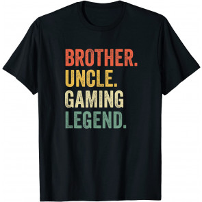 Funny Gamer Brother Uncle Gaming Legend Vintage Video Game T-Shirt