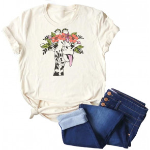 Funny Giraffe Printed T-Shirt