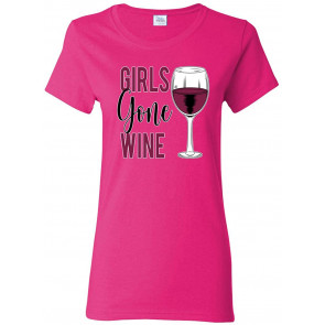 Funny Girls Gone Wine Women Alcohol Novelty Drinking T-Shirt
