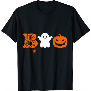 Funny Halloween Boo Pumpkin Spider Webs Women Men Kids Ideas T-Shirt