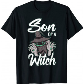 Funny Halloween Costume For A Son With Saying Son Of A Witch T-Shirt