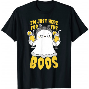 Funny Halloween Ghost I'm Just Here For The Boos Costume T-Shirt