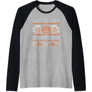 Funny Halloween Lets Get Smashed Ugly  Drinking T-Shirt