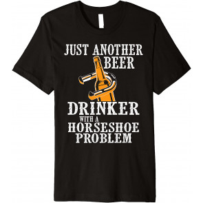 Funny Horseshoe Gift Cool Beer Drinker Shoe Pitching Sport T-Shirt