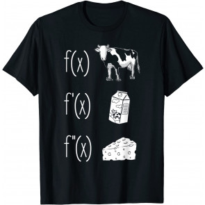 Funny Math Teacher Art For Men Women Cow Milk Cheese Formula T-Shirt
