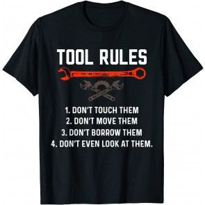 Funny Mechanic Tool Rules Auto Repair Car Mechanic Handyman T-Shirt