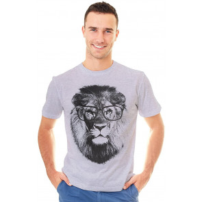 Funny Nerdy Nerd Geek Lion King Of Jungle Graphic Printed T-Shirt