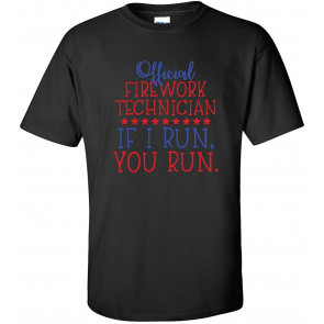 Funny Official Firework Technician Fourth Of July 4th USA Patriotic T-Shirt