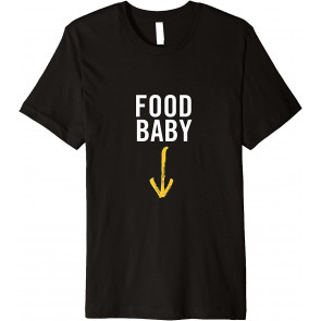Funny Pregnancy Reveal For Couples Food Baby T-Shirt