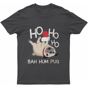 Funny Pug Christmas T Bah Hum Pug A Small Lovely Dog With Short Hair And A Wide Flat Face With Deep Folds Of Skin Dog T T-Shirt