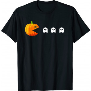 Funny Pumpkin Eating Ghosts Halloween For Boys Girls Kids T-Shirt