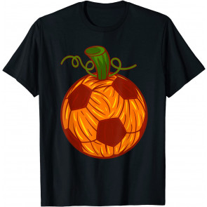 Funny Pumpkin Soccer Ball Halloween Boys Girls T-Shirt