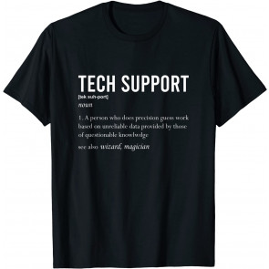 Funny Quote Tech Support Definition Nerd Technician  T-Shirt