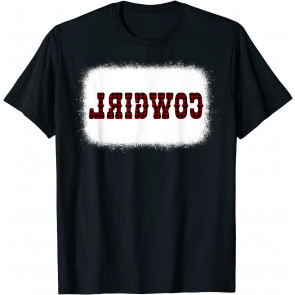 Funny Red Plaid Fall Buffalo Plaid Reverse Cowgirl T-Shirt