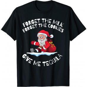 Funny Santa And Tequila Christmas Pajama  T-Shirt