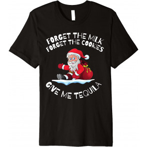 Funny Santa And Tequila Christmas Pajama  T-Shirt