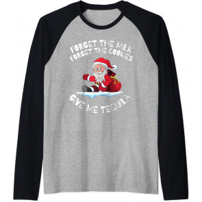 Funny Santa And Tequila Christmas Pajama  T-Shirt