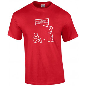 Funny Stick Figures Pull Yourself Together T-Shirt