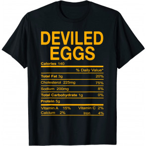 Funny Thanksgiving Food - Deviled Eggs Nutrition Facts T-Shirt