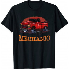 Funny Truck On Cinder Blocks Redneck Mechanic Engine Lover T-Shirt
