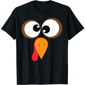 Funny Turkey Family Thanksgiving Turkey Face Friendsgiving T-Shirt