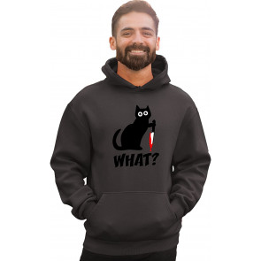 Funny What? Murderous Black Cat With Knife Sweat T-Shirt