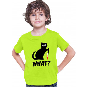 Funny What? Murderous Black Cat With Knife T-Shirt