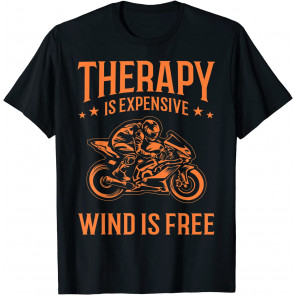 Funny Wind Therapy Motorcycle Gift Men Women Bikers Riders T-Shirt