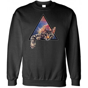 Galactic CAT - Fleece Sweat T-Shirt