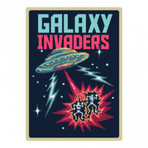 Galaxy Invaders Retro Movie Poster Tshirt