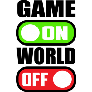 Game On World Off Gaming Tshirt