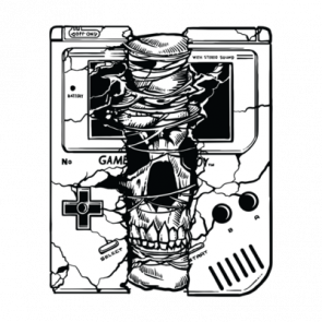 Gameboy Spooky Skull Creepy Tshirt