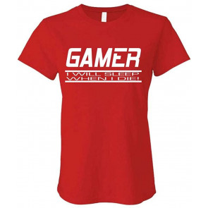 Gamer - I'll Sleep When I'm Dead - Gaming Pc - Ladies Cotton T-Shirt